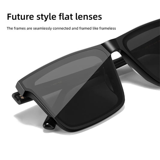 Men’s Polarized Sunglasses – UV400 Square Nylon Frame Designer Shades