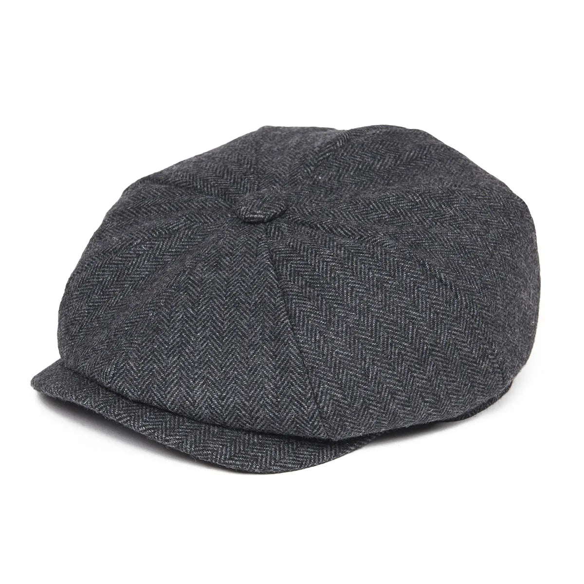 BOTVELA Wool Tweed Newsboy Cap Herringbone Men British Gatsby Retro Hat Driver Flat Cap for Male Vintage Herringbone Beret