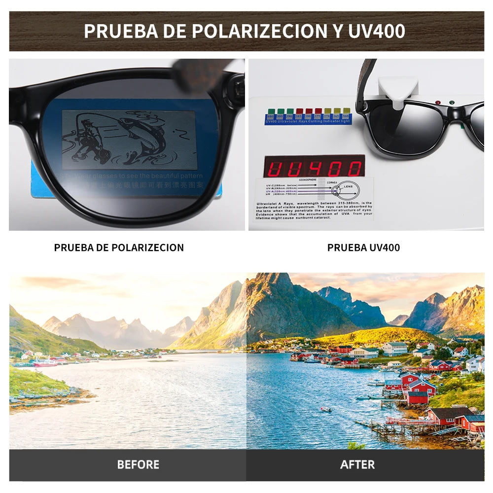 GM Brand Wooden Bamboo Polarized Men's Sunglasses Oval Frame Sun glasses Women Sun glass S5097es Male Oculos de sol Masculino