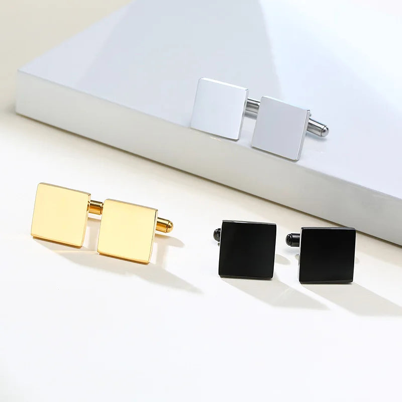 Personalized Man Cufflinks Stainless Steel Shirt Cuff Button Custom Wedding Gifts Mens Cufflinks