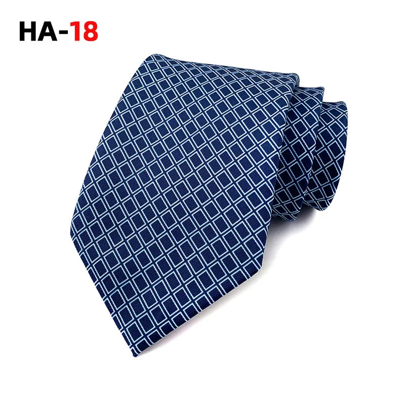 Men Tie 8cm Silk Tie For Man Luxury Vintage Design Print Necktie Cravat For Shirt Suit Wedding Party Stripe Cravats Silk Feeling