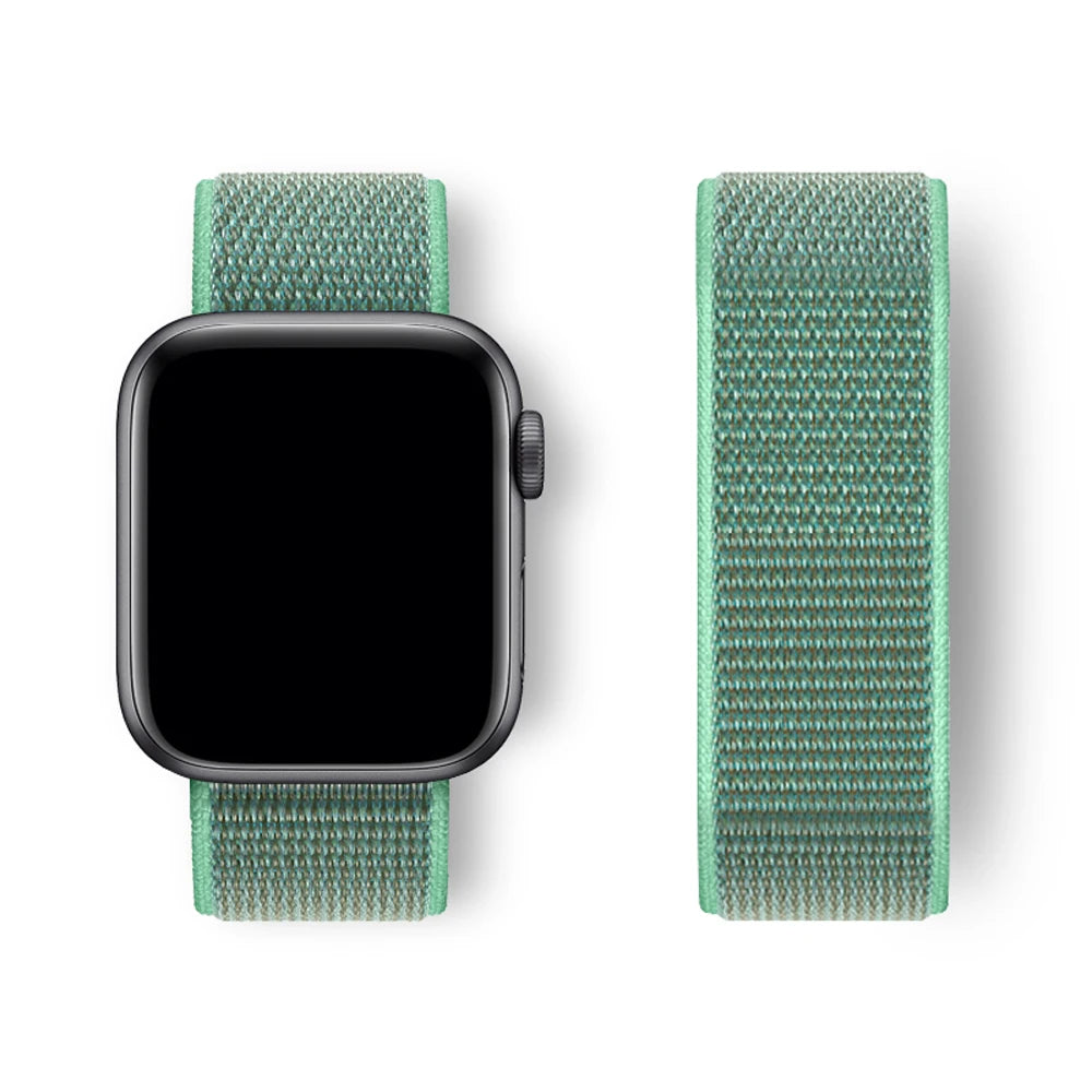 حزام نايلون لساعة Apple Watch Band 45 مم 44 مم 42 مم 41 مم 49 مم 40 مم 44 مم سوار Correa iwatch Strap series 8 9 7 6 5 4 3 SE Ultra