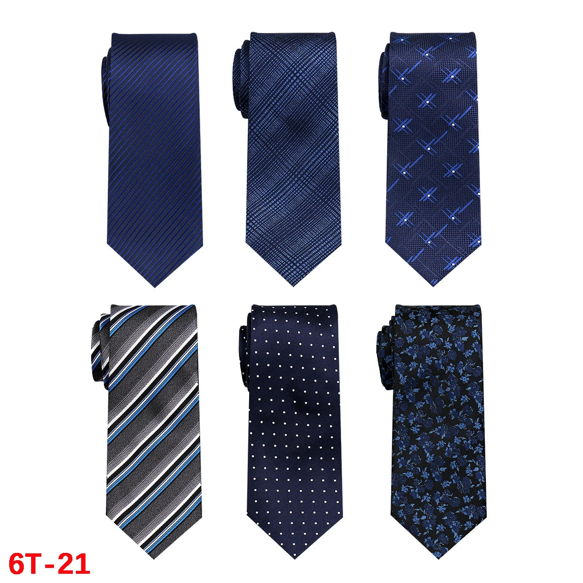 Lot 6 PCS Classic Men's Ties Men Accessories Necktie High Quality Tie For Man Workplace Business Wedding Woven JACQUARD Gift