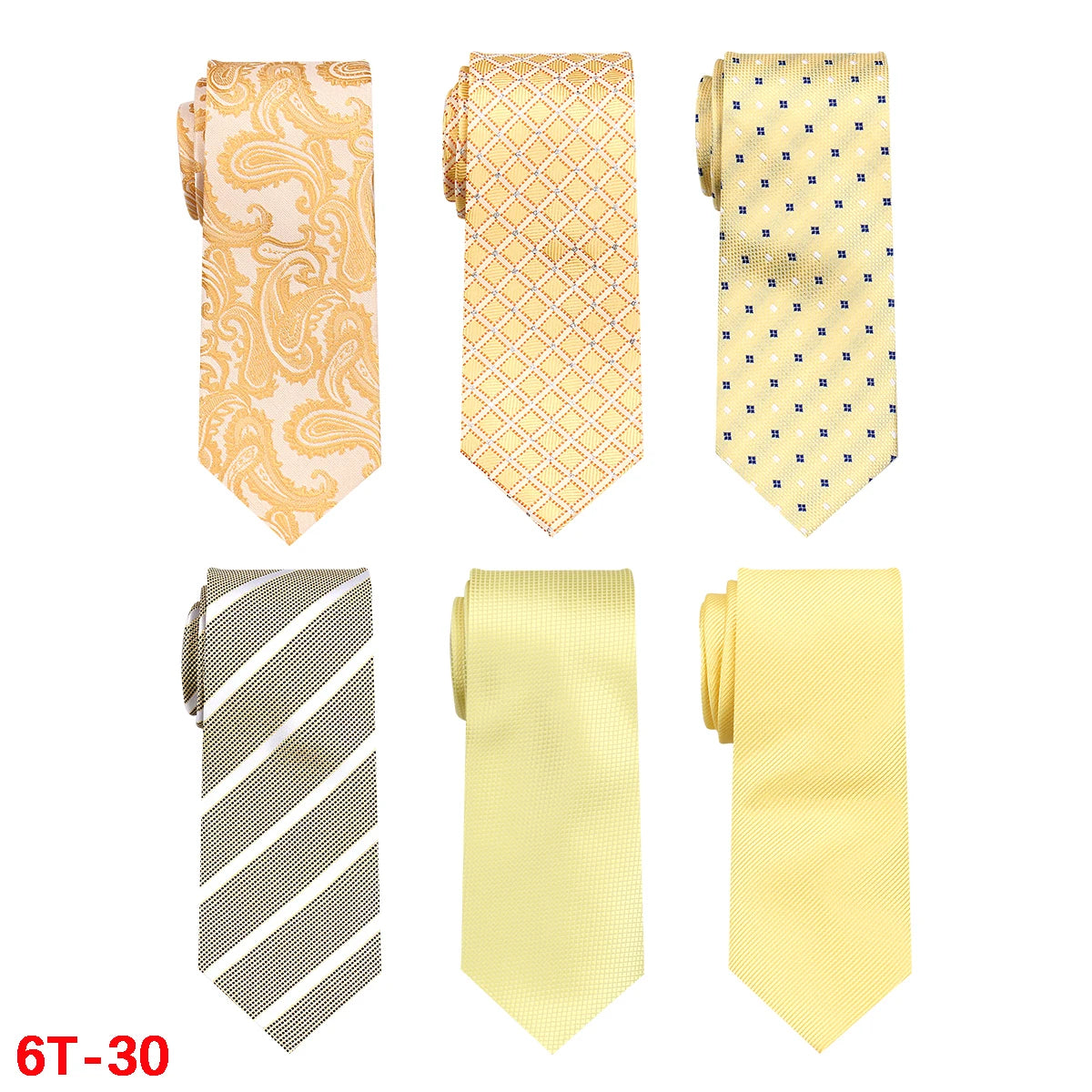 Lot 6 PCS Classic Men's Ties Men Accessories Necktie High Quality Tie For Man Workplace Business Wedding Woven JACQUARD Gift
