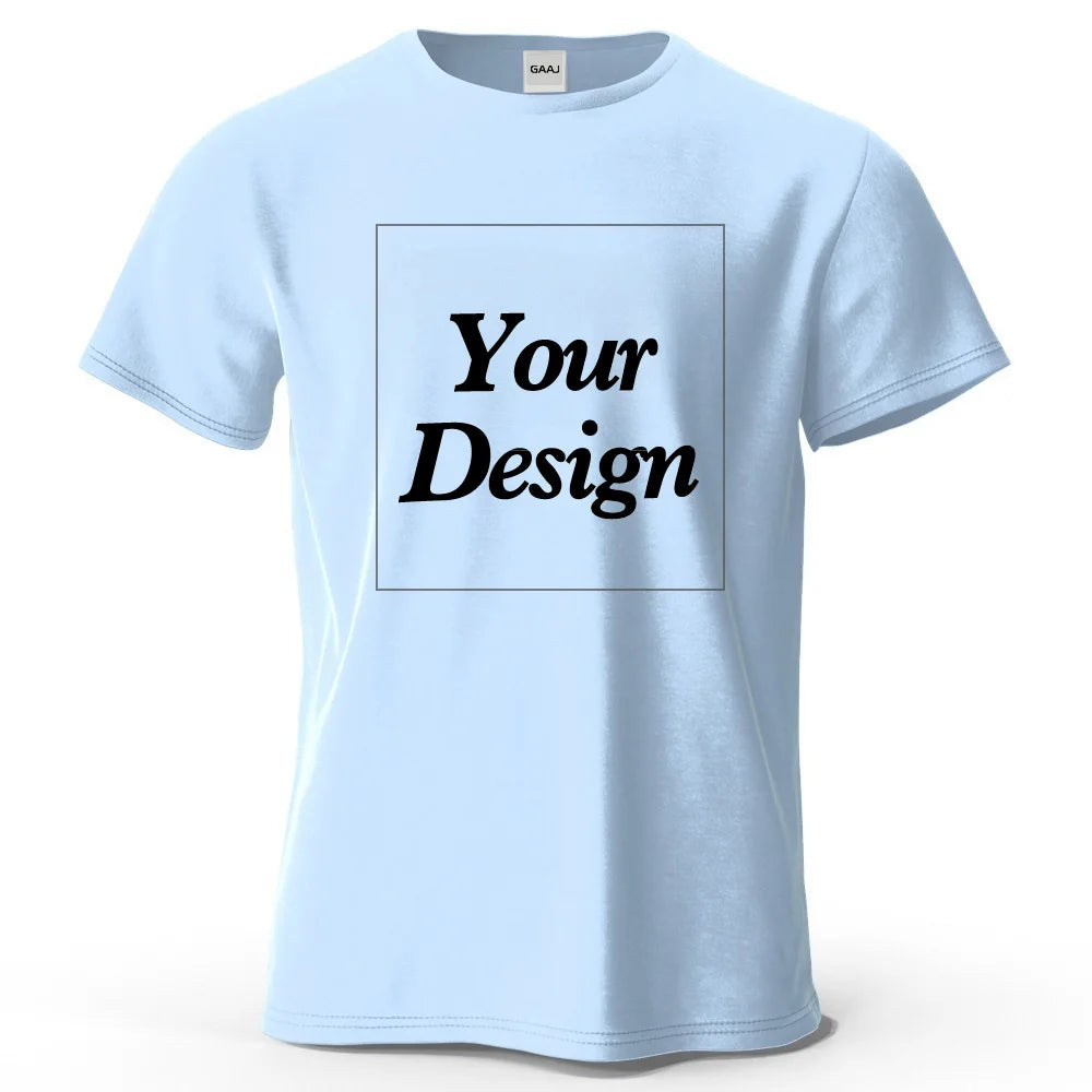 Custom Cotton T-Shirt – Personalized Photo or Logo Print Gift for Men & Women