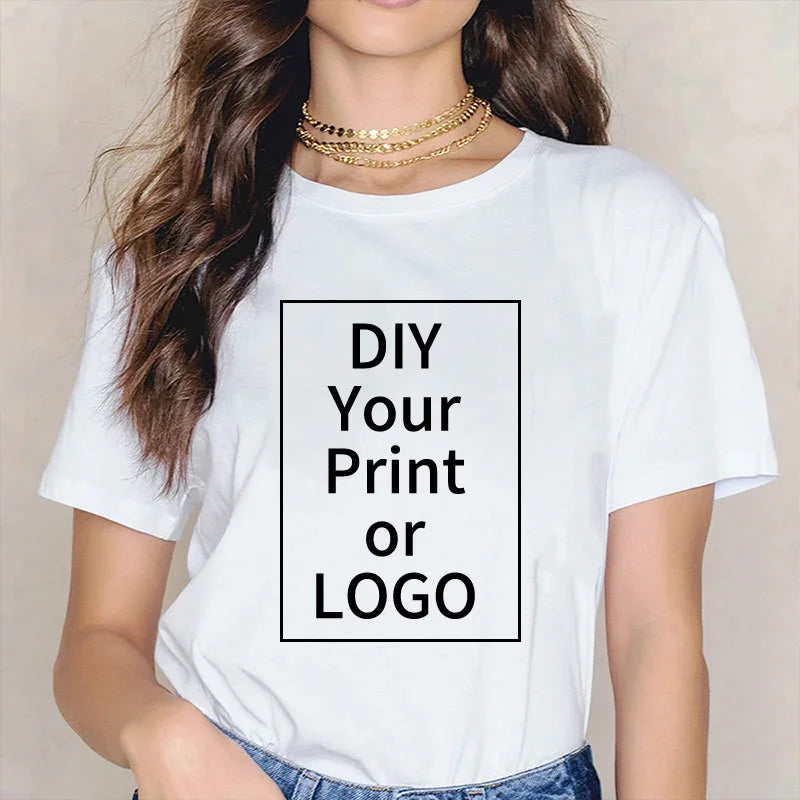 Custom Cotton T-Shirt – Personalized Logo or Photo Print for Men & Women