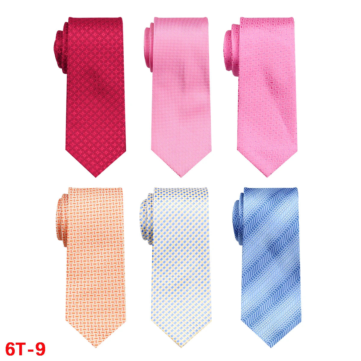 Lot 6 PCS Classic Men's Ties Men Accessories Necktie High Quality Tie For Man Workplace Business Wedding Woven JACQUARD Gift