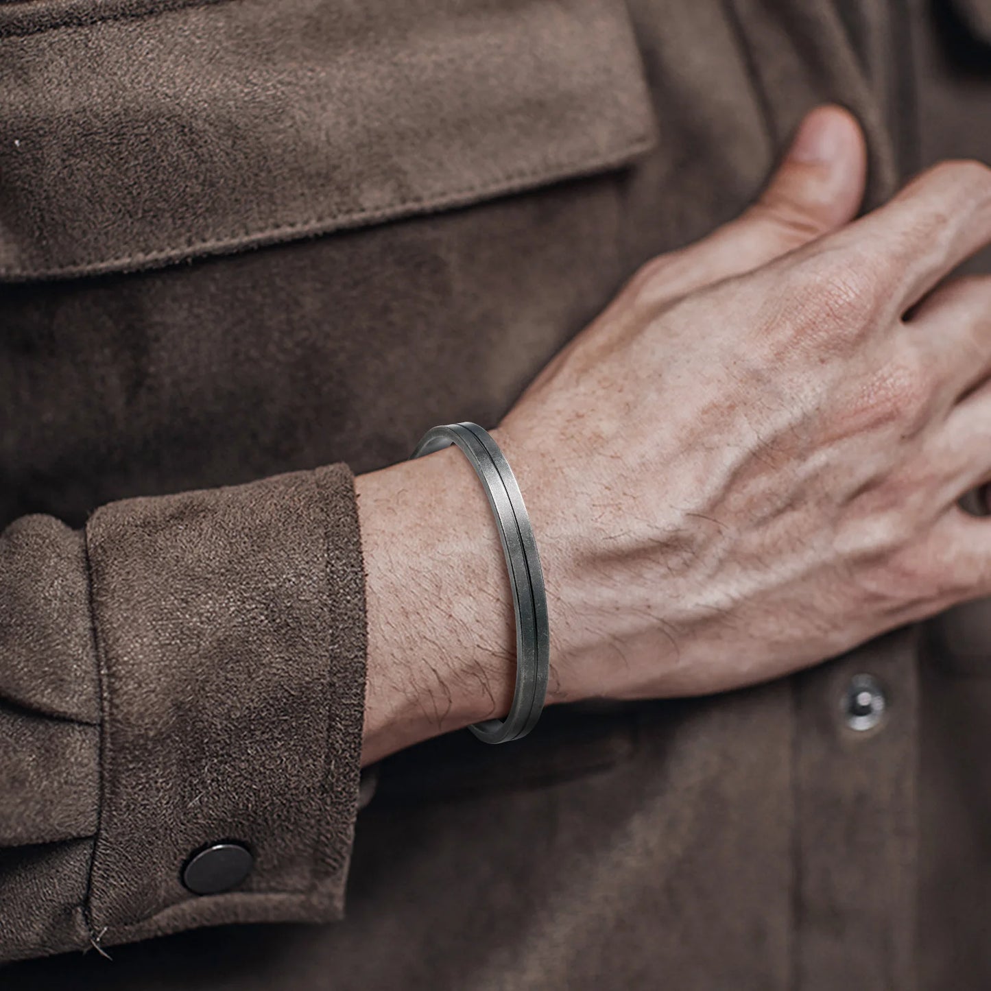 Vnox Retro Vintage Rustic Mens Cuff Bracelet, Waterproof Stainless Steel Metal Rock Punk Viking Bangle Jewelry,Father's Day Gift