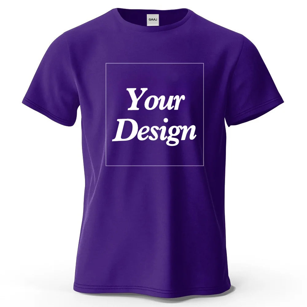 Custom Cotton T-Shirt – Personalized Photo or Logo Print Gift for Men & Women