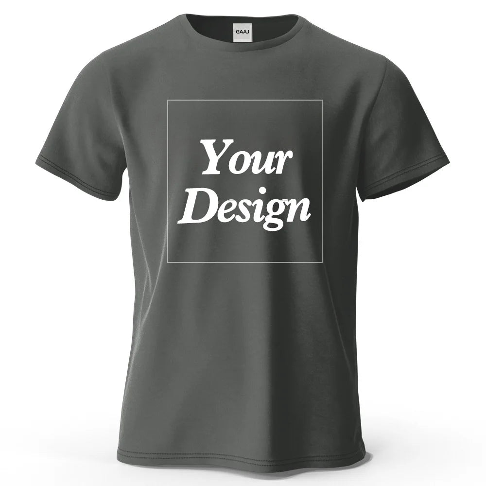 Custom Cotton T-Shirt – Personalized Photo or Logo Print Gift for Men & Women