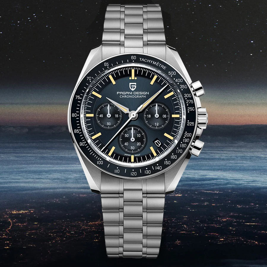 2025 جديد PAGANI DESIGN تكريمًا لساعة القمر CK2998 ساعات كوارتز فاخرة للرجال من الفولاذ المقاوم للصدأ كرونوغراف رياضي للرجال