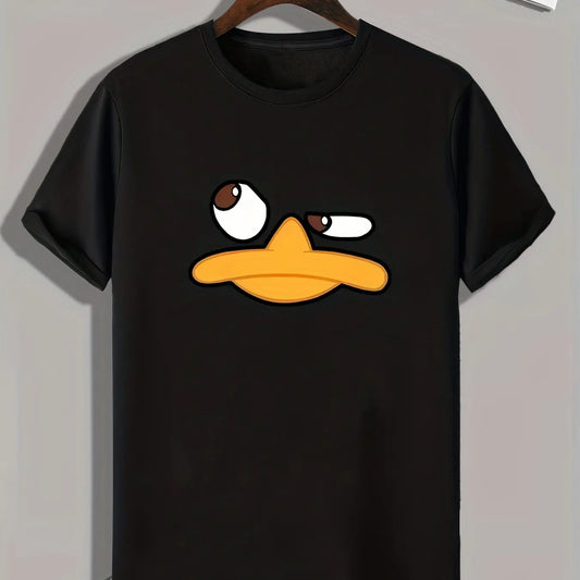 Men's Fun Animal Cartoon Print Short Sleeve T-shirt - Casual Fashion Graphic Tee for Summer