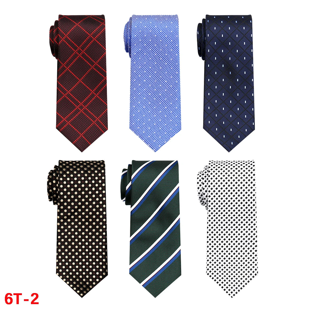 Lot 6 PCS Classic Men's Ties Men Accessories Necktie High Quality Tie For Man Workplace Business Wedding Woven JACQUARD Gift