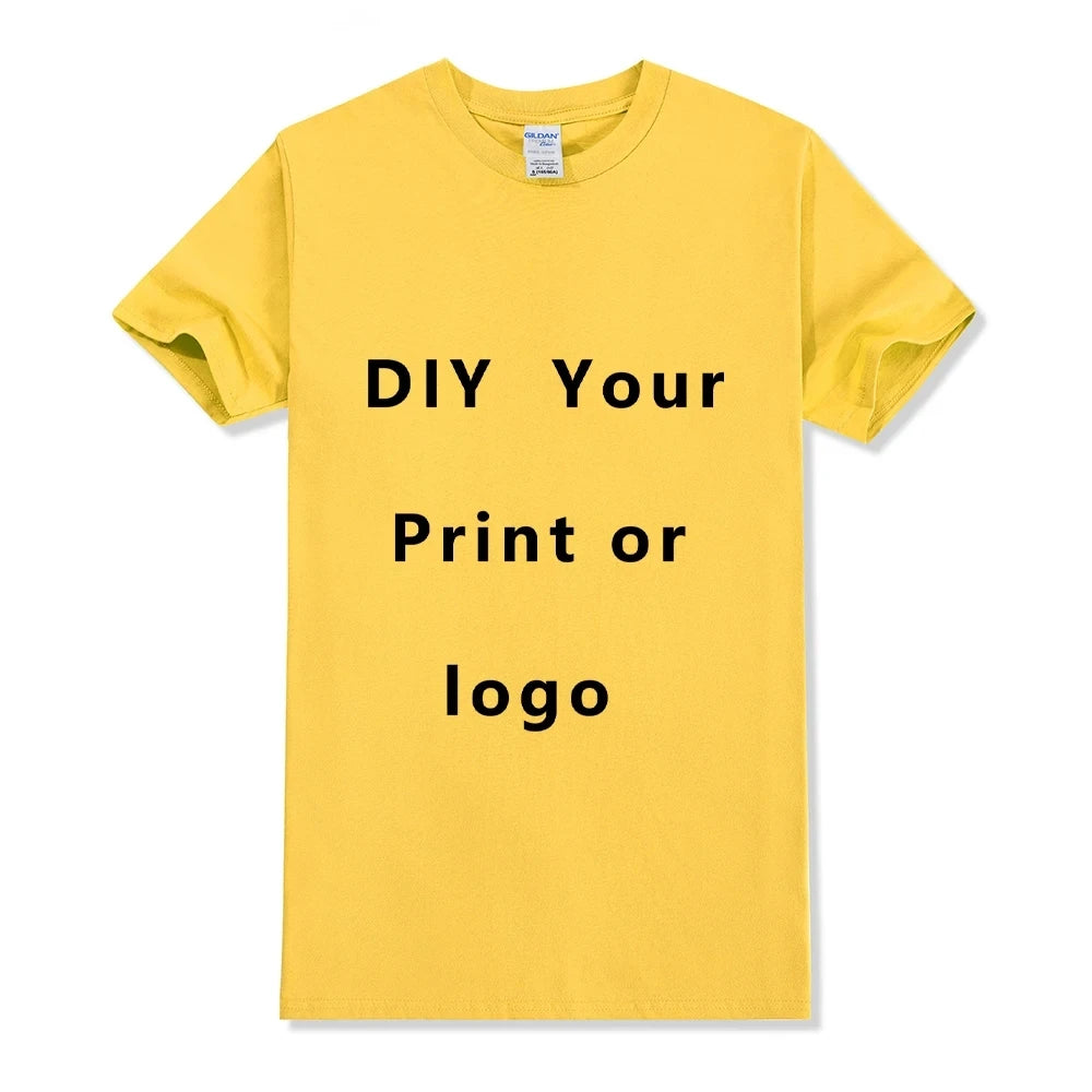 Custom Cotton T-Shirt – Personalized Logo or Photo Print for Men & Women