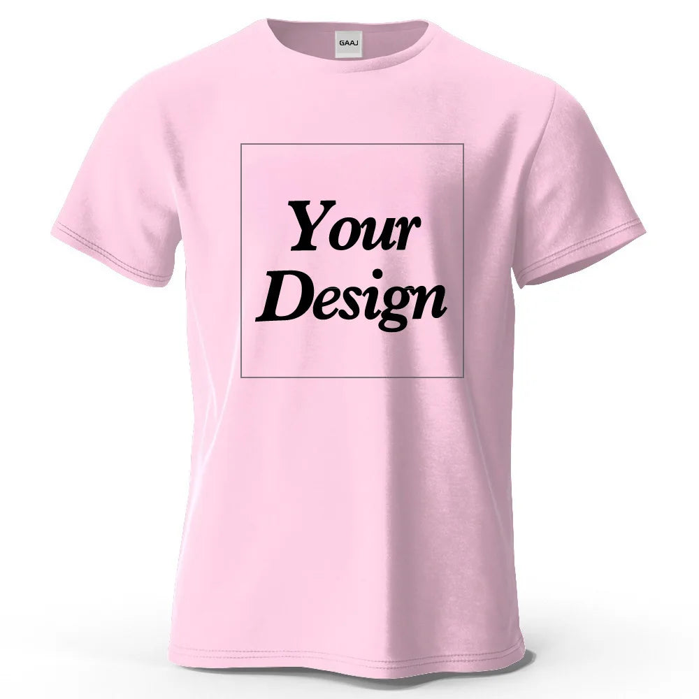 Custom Cotton T-Shirt – Personalized Photo or Logo Print Gift for Men & Women