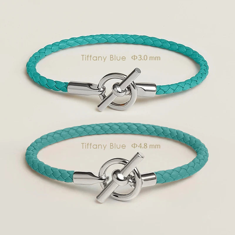 MOONLIGHT Classic OT Lock Genuine Leather Bracelets for Women Couples Bracelet Female Man Jewelry Gift Fashion Accessories