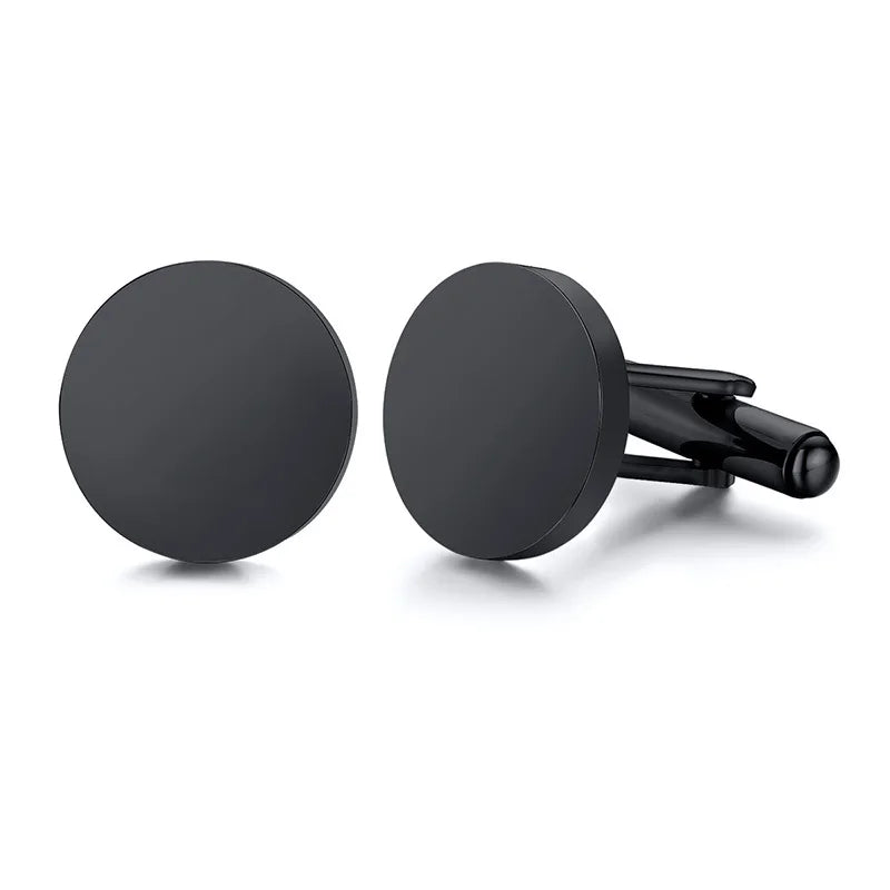 Personalized Engrave Initial Cufflinks for Wedding Birthday Groomsmen Gift Stainless Steel Cufflinks Statement Jewelry