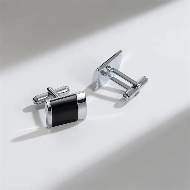 1Pair Square Man Shirt Cufflinks Copper Tie Clips & Cufflinks For Mens Luxury Wedding Guests Gifts Fashion Jewelry Men Cuffs
