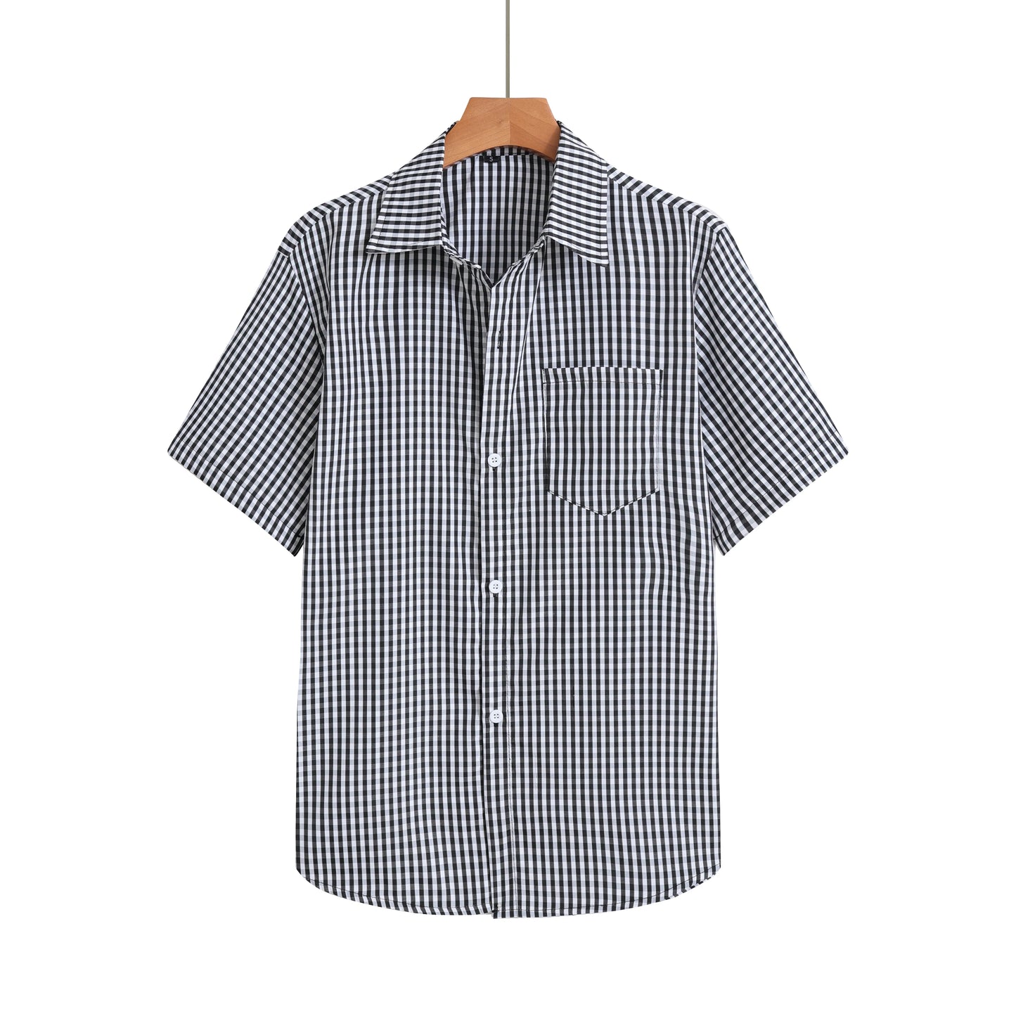 Blue Plaid Shirt Men Shirts New Summer Fashion Chemise Homme Mens Checkered Shirts Button Up Short Sleeve Shirt Men Blouse