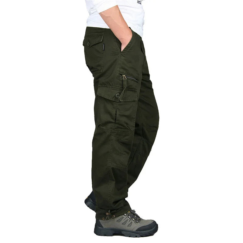 2025 New Autumn Cargo Pants Men Fashion Military Outdoors Man Work Trousers Long Warm Tactical Cotton Khaki Cargo Pants For Man