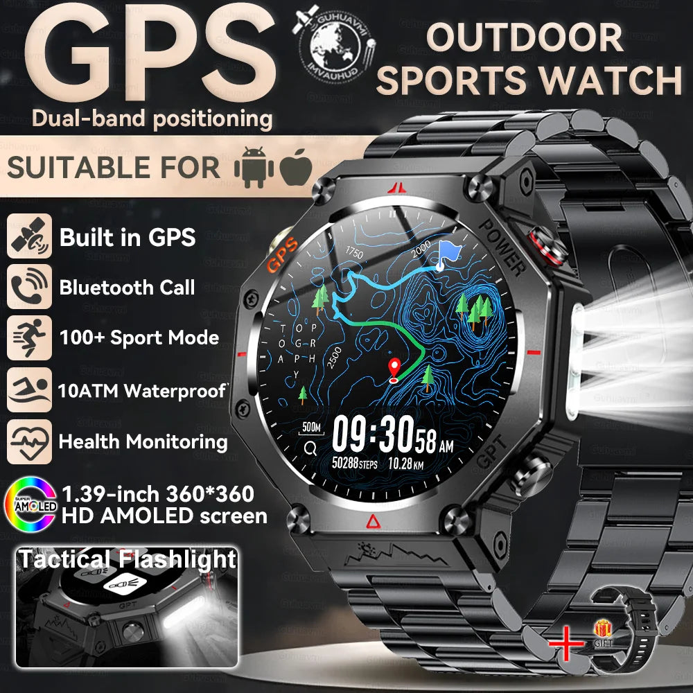 T-Rex 3 Ultra Smart Watch – 10ATM Waterproof GPS Military Sports Watch for Men