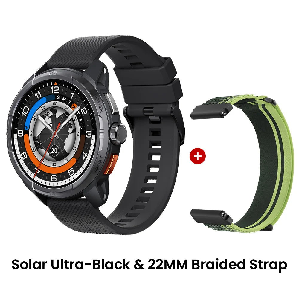 HAYLOU Solar Ultra Smartwatch – 1.6” AMOLED GPS Waterproof Sports Watch