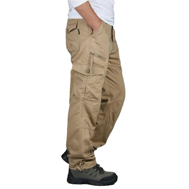 2025 New Autumn Cargo Pants Men Fashion Military Outdoors Man Work Trousers Long Warm Tactical Cotton Khaki Cargo Pants For Man