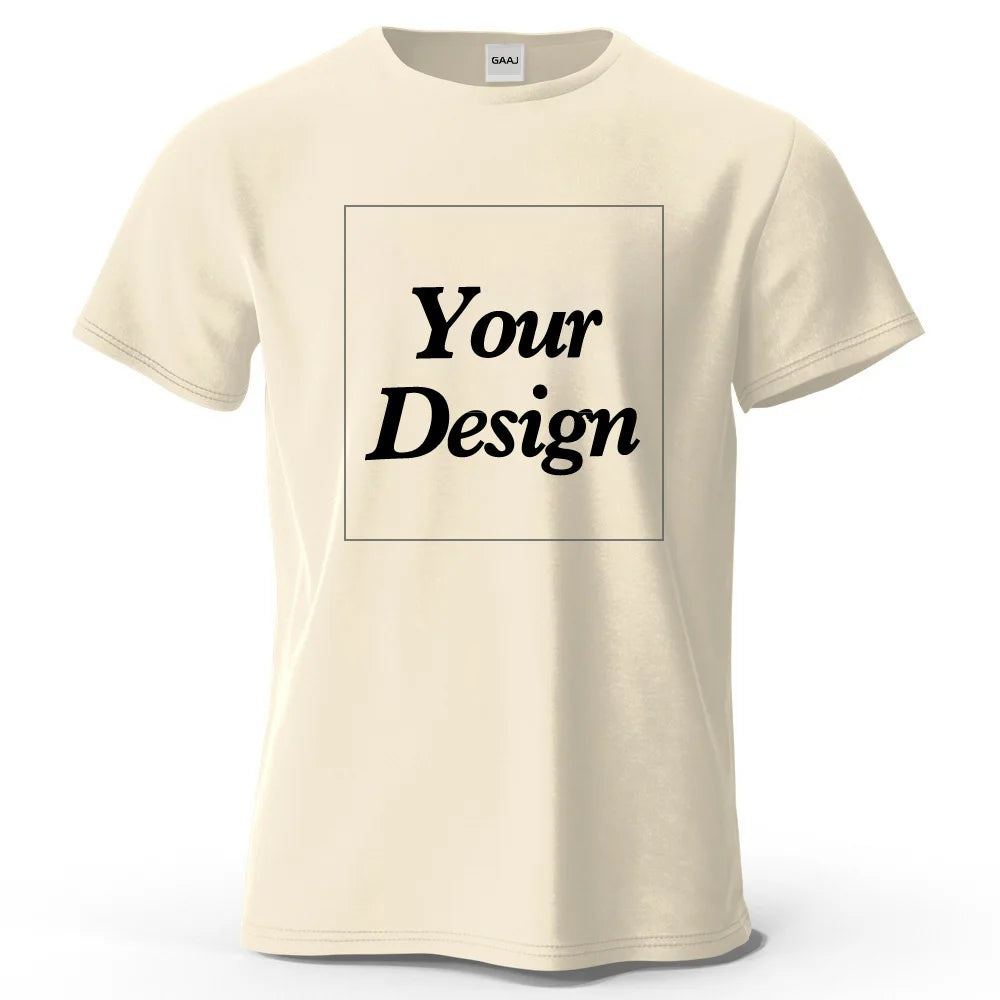 Custom Cotton T-Shirt – Personalized Photo or Logo Print Gift for Men & Women