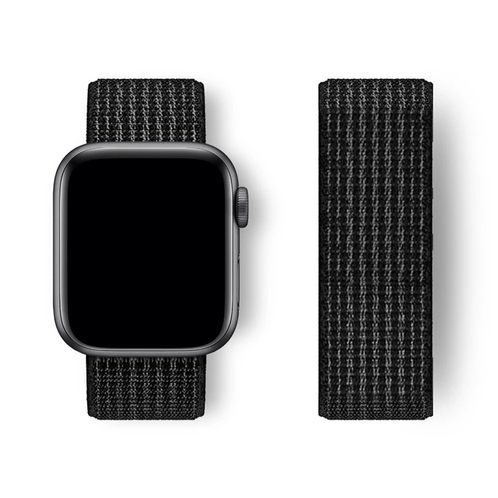 حزام نايلون لساعة Apple Watch Band 45 مم 44 مم 42 مم 41 مم 49 مم 40 مم 44 مم سوار Correa iwatch Strap series 8 9 7 6 5 4 3 SE Ultra