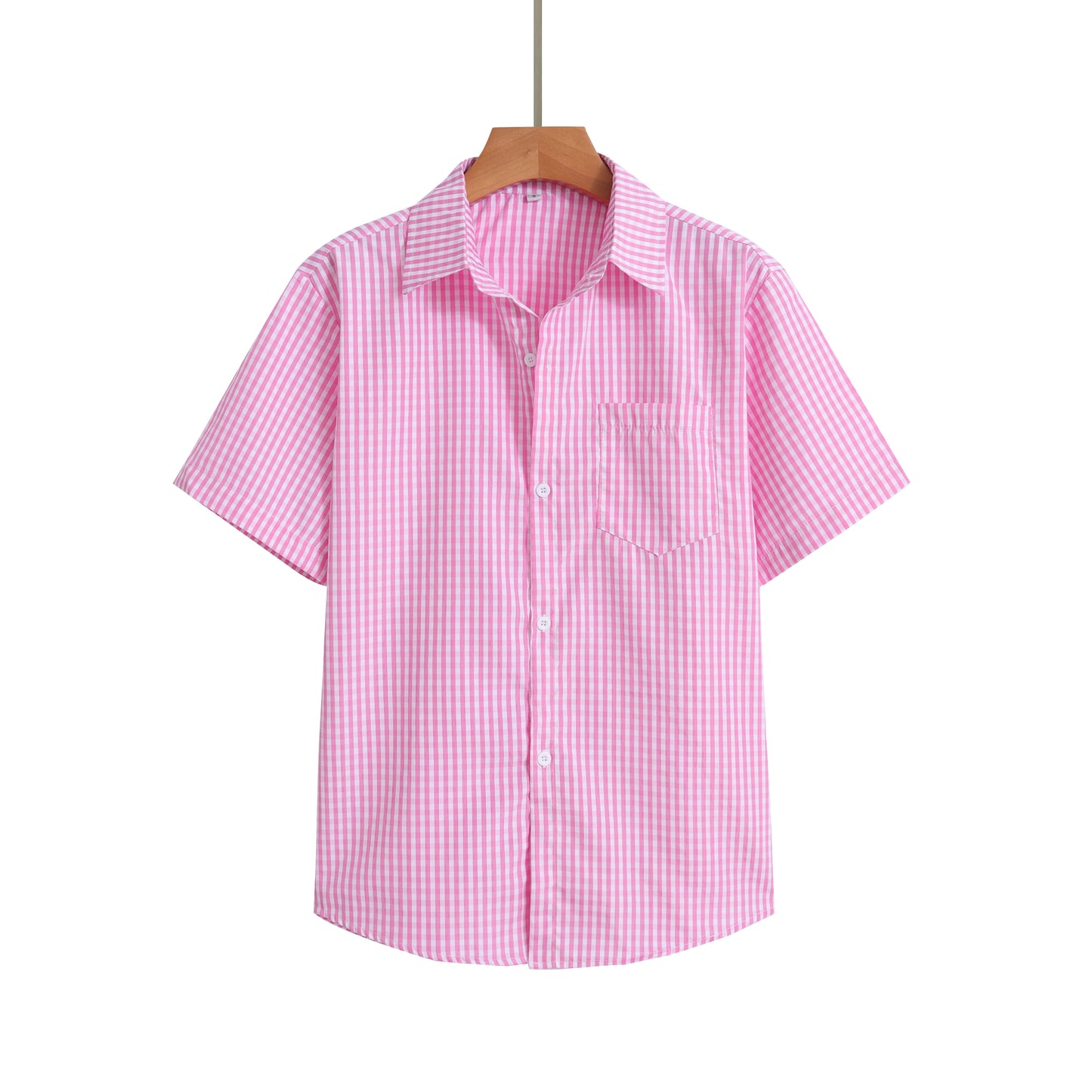 Blue Plaid Shirt Men Shirts New Summer Fashion Chemise Homme Mens Checkered Shirts Button Up Short Sleeve Shirt Men Blouse