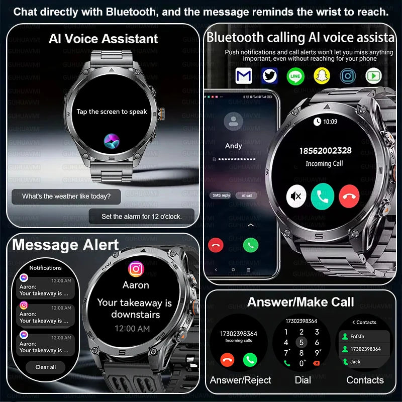 Military Smart Watch for Men – 10ATM Waterproof GPS Tactical Sports Watch