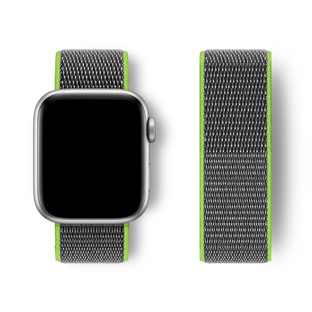 Nylon Strap for Apple Watch – Adjustable & Durable Band for Series 3–9, SE & Ultra