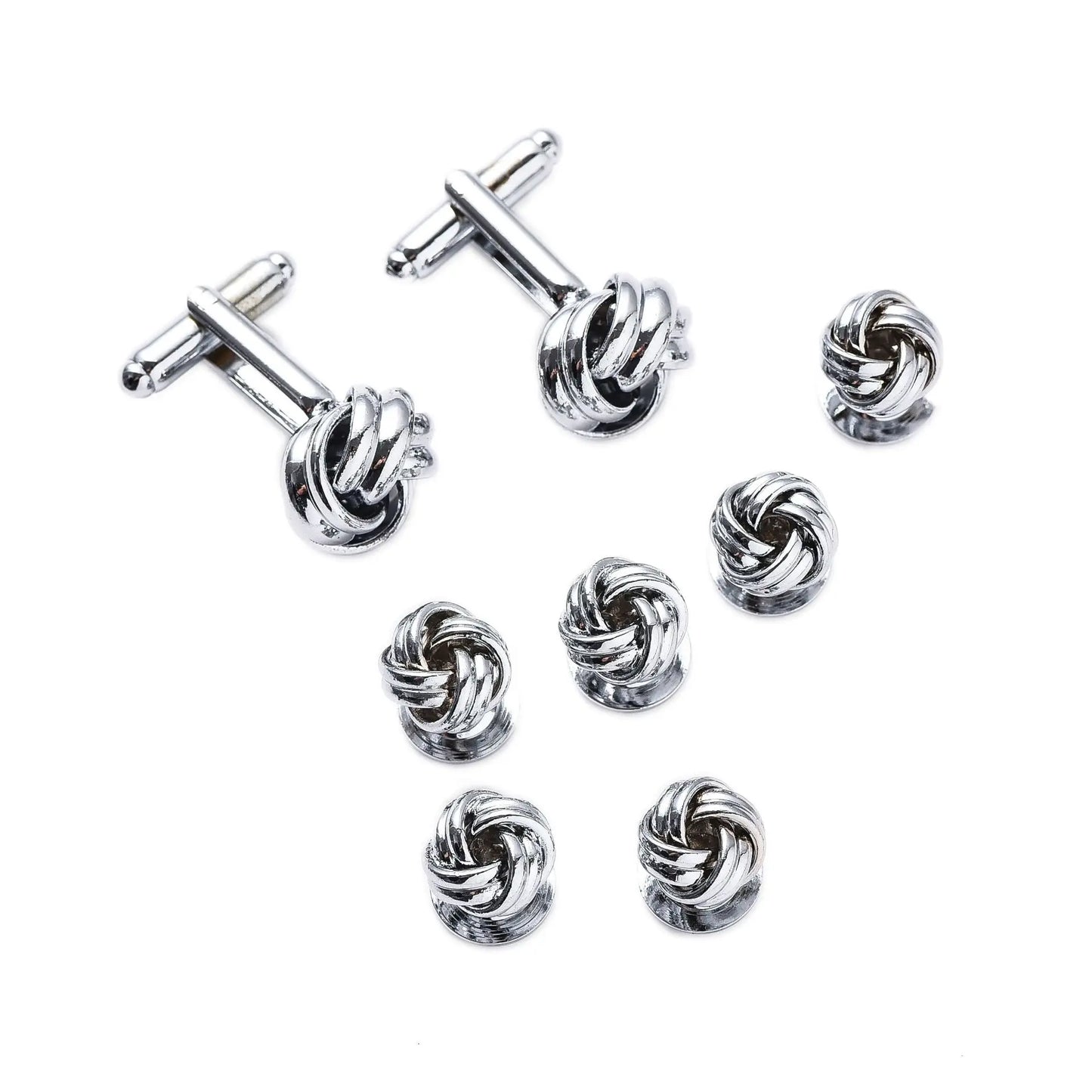 Mens Cufflinks and Studs Set for Tuxedo Shirts Business Wedding Party Cuff Links Classic Accessories Tie Clasp Collar Clips Gift