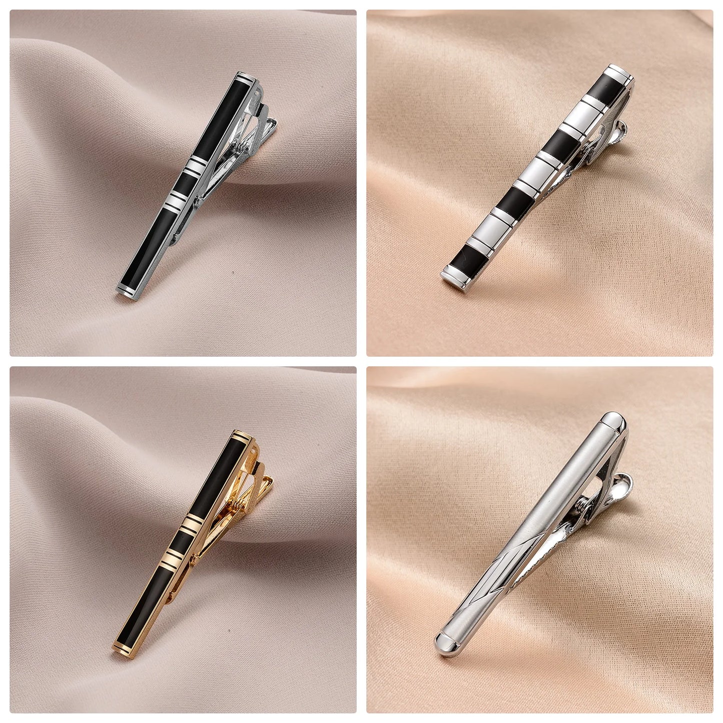 7/8 PCS Tie Clips Set With Gift Box Wedding Guest Gift Luxury Men's Jewelry Business Man Shirt Cufflinks Gift For Husband