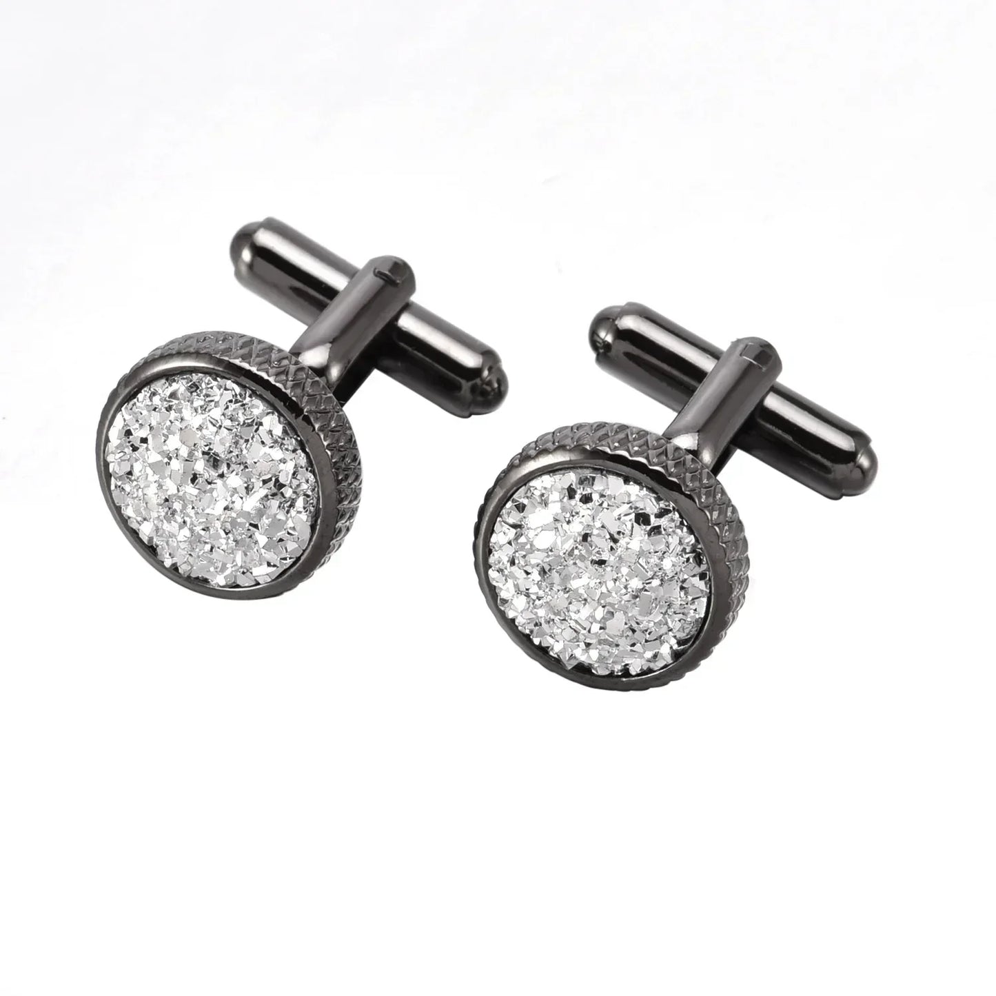 French Cufflinks Black Green Gold Color Crystal Cuff Links Fashion Men's Women's New Wedding Accessories