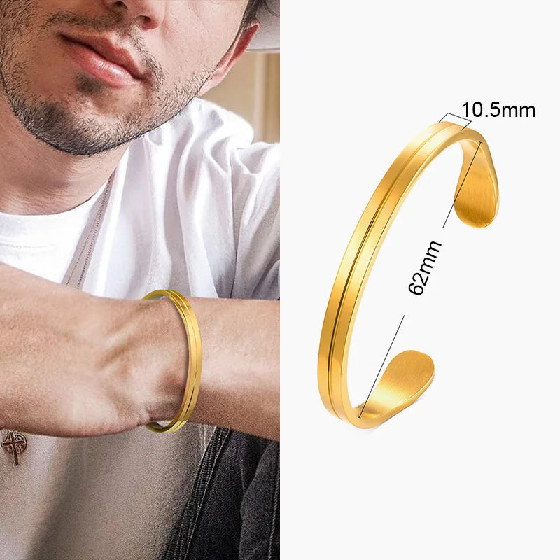 Vnox Retro Vintage Rustic Mens Cuff Bracelet, Waterproof Stainless Steel Metal Rock Punk Viking Bangle Jewelry,Father's Day Gift