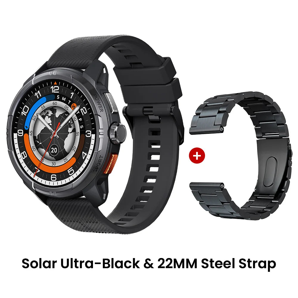 HAYLOU Solar Ultra Smartwatch – 1.6” AMOLED GPS Waterproof Sports Watch