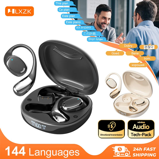 Language Translation Device 144 Languages & Accents Real-Time Two-Way Translation Earphones Ai Headphones for Travel Business