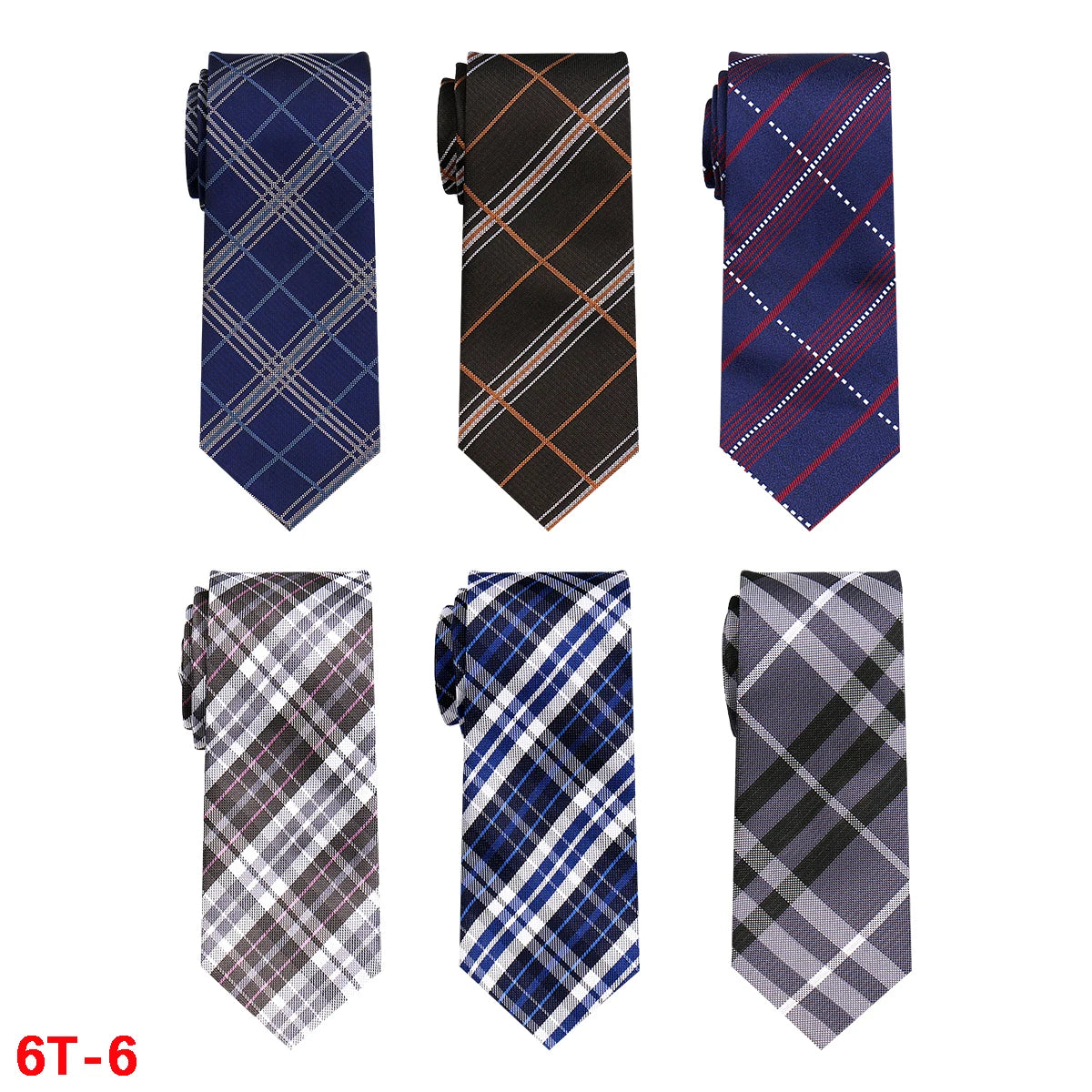 Lot 6 PCS Classic Men's Ties Men Accessories Necktie High Quality Tie For Man Workplace Business Wedding Woven JACQUARD Gift
