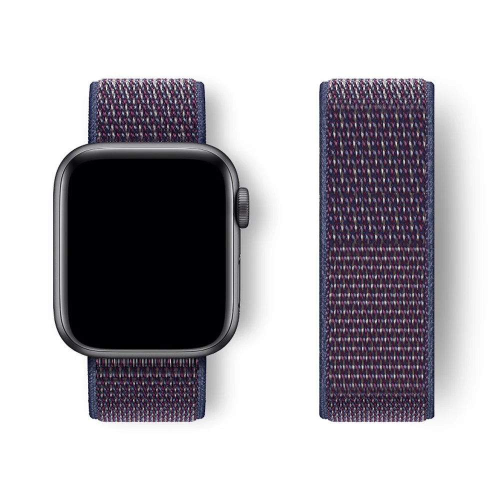 حزام نايلون لساعة Apple Watch Band 45 مم 44 مم 42 مم 41 مم 49 مم 40 مم 44 مم سوار Correa iwatch Strap series 8 9 7 6 5 4 3 SE Ultra