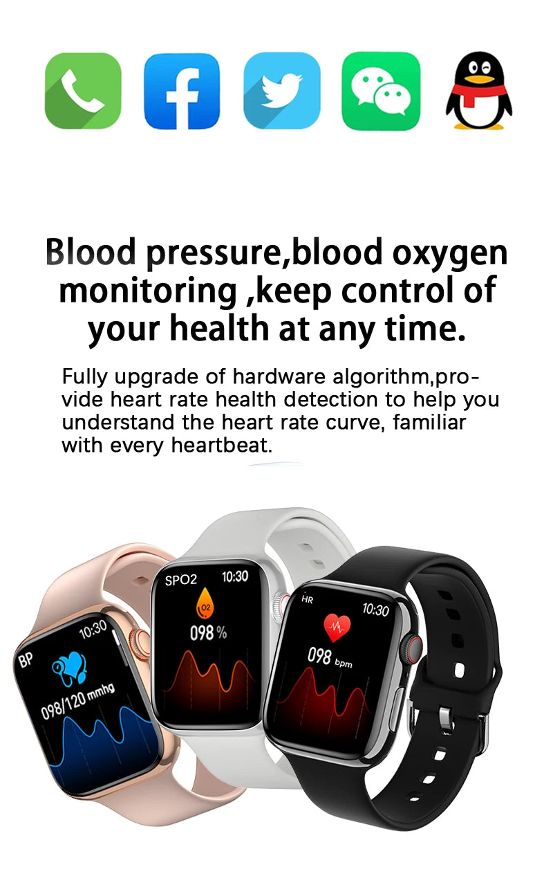 Watch 10 Smartwatch – NFC GPS BT Call Fitness Watch with Body Temperature for Men & Women