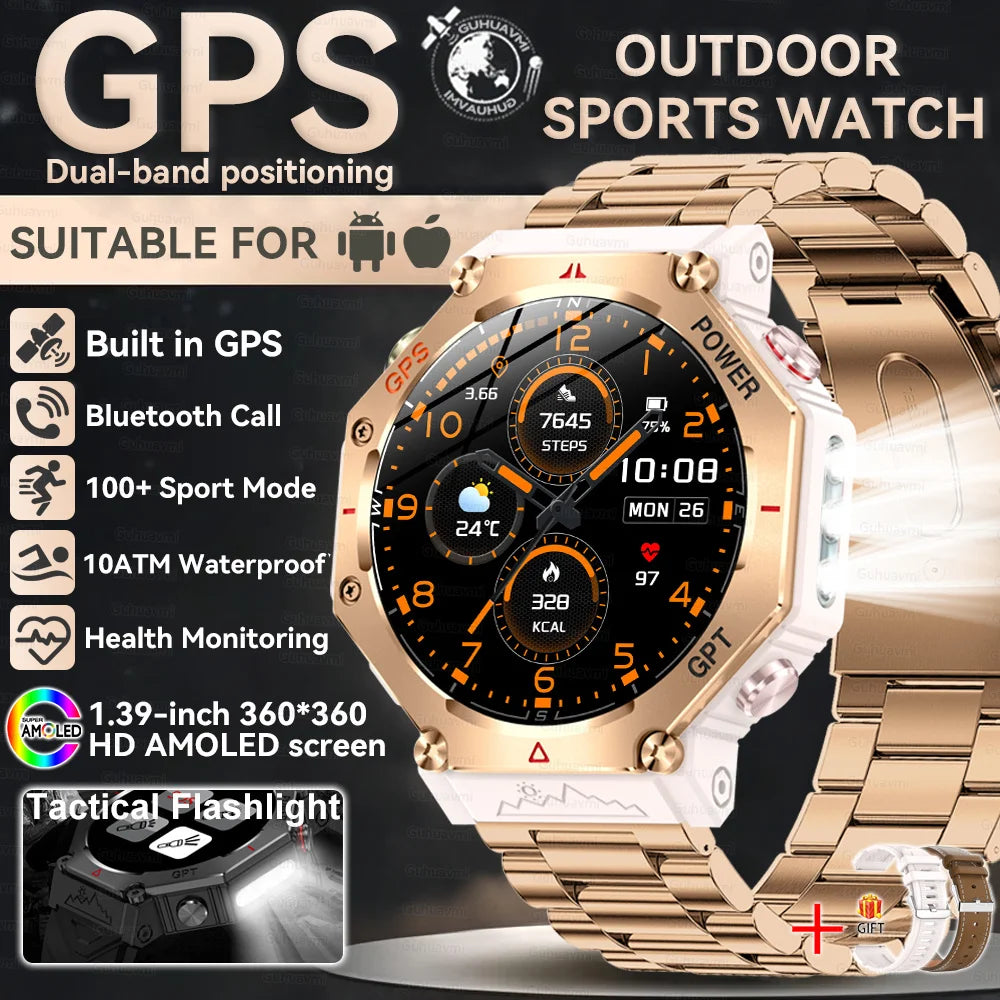 T-Rex 3 Ultra Smart Watch – 10ATM Waterproof GPS Military Sports Watch for Men