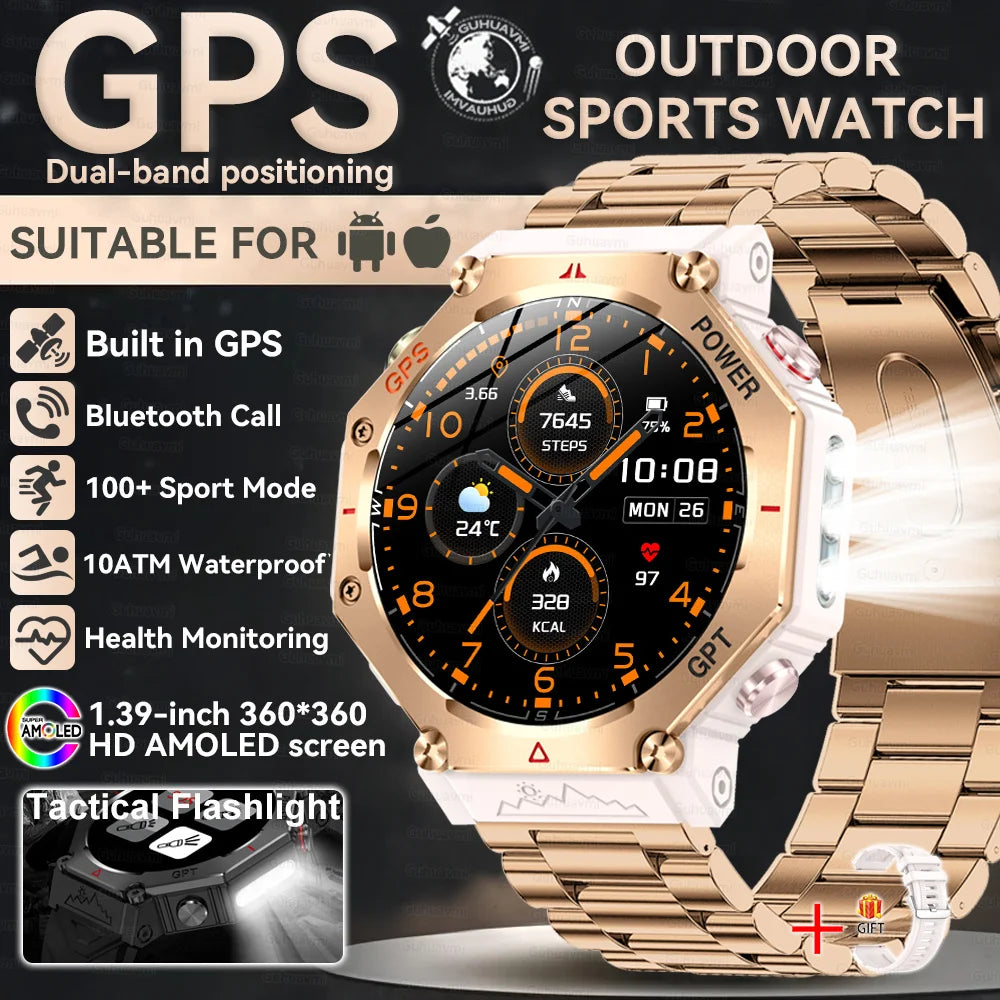 T-Rex 3 Ultra Smart Watch – 10ATM Waterproof GPS Military Sports Watch for Men