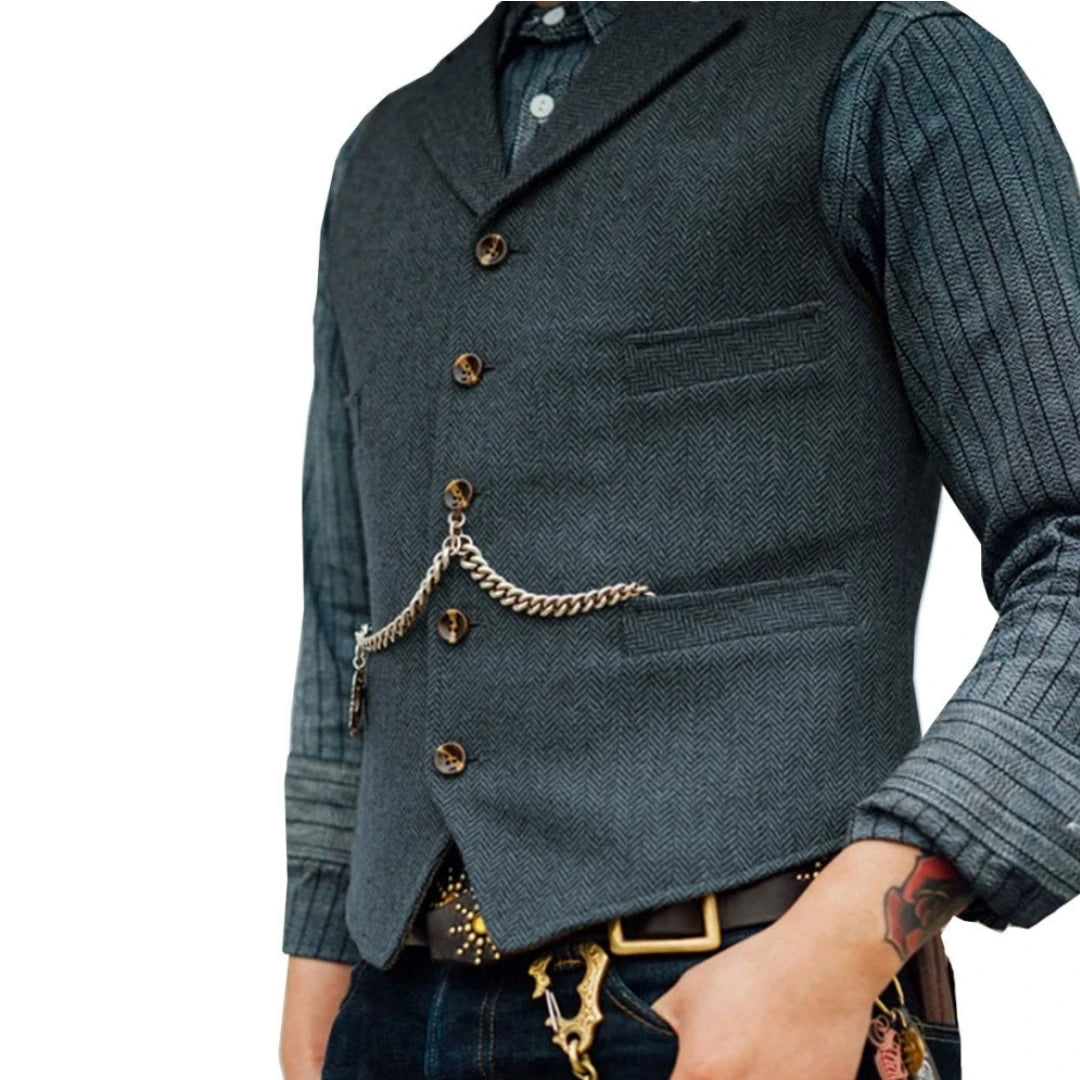 Business Waistcoat Jacket Casual Slim Fit Gilet Homme Vests for Groosmen Man Wedding Men's Suit Vest Brown Wedding Wool Tweed