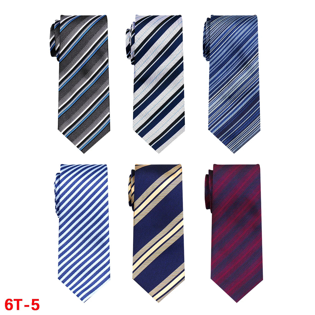 Lot 6 PCS Classic Men's Ties Men Accessories Necktie High Quality Tie For Man Workplace Business Wedding Woven JACQUARD Gift