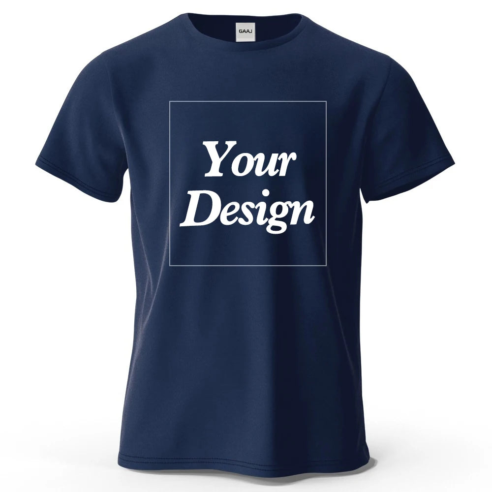 Custom Cotton T-Shirt – Personalized Photo or Logo Print Gift for Men & Women