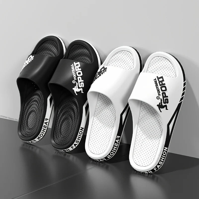 Men’s Summer Slippers – Soft PVC Anti-Slip Sandals for Beach & Home