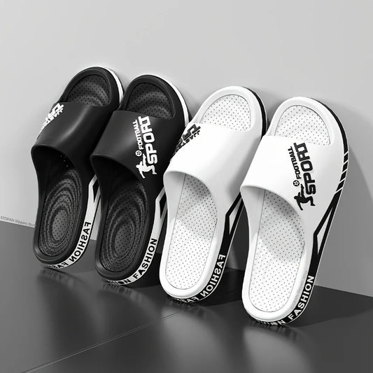 Men’s Summer Slippers – Soft PVC Anti-Slip Sandals for Beach & Home