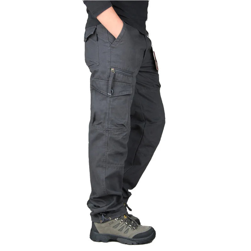 2025 New Autumn Cargo Pants Men Fashion Military Outdoors Man Work Trousers Long Warm Tactical Cotton Khaki Cargo Pants For Man