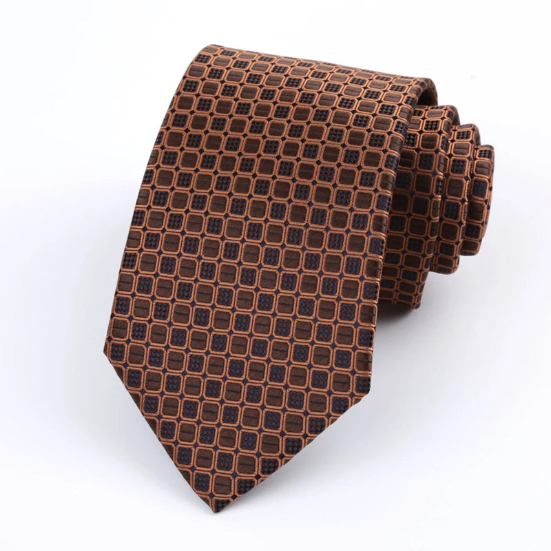 New 8CM Mens Tie Necktie Polka Dot Solid Ties For Man Groom Groomsman Jacquard Woven Ascot Neck Tie Formal Business Party
